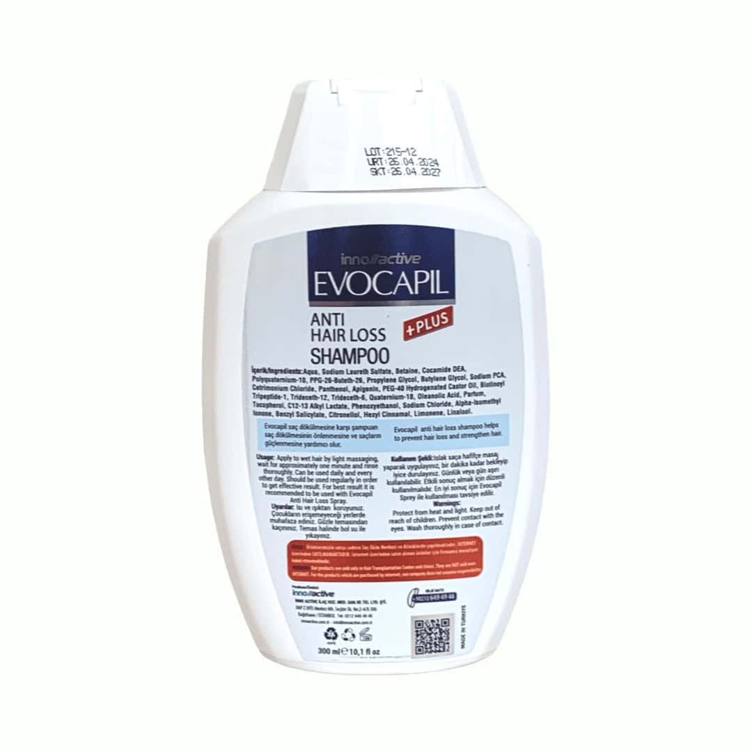 Clinical ingredients of Evocapil Plus Shampoo for hair loss prevention